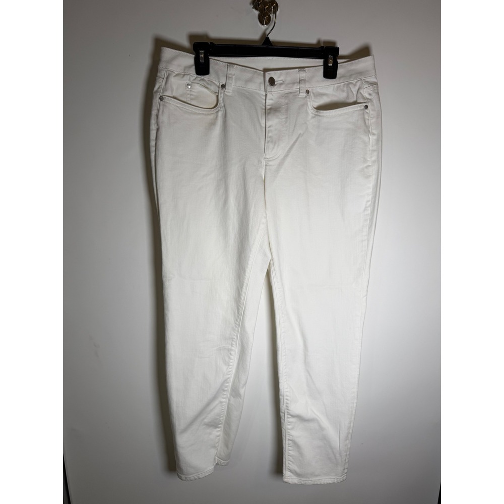 Two by Vince Camuto Womens White Skinny Jeans Size 31/12 Stretch Denim Pants